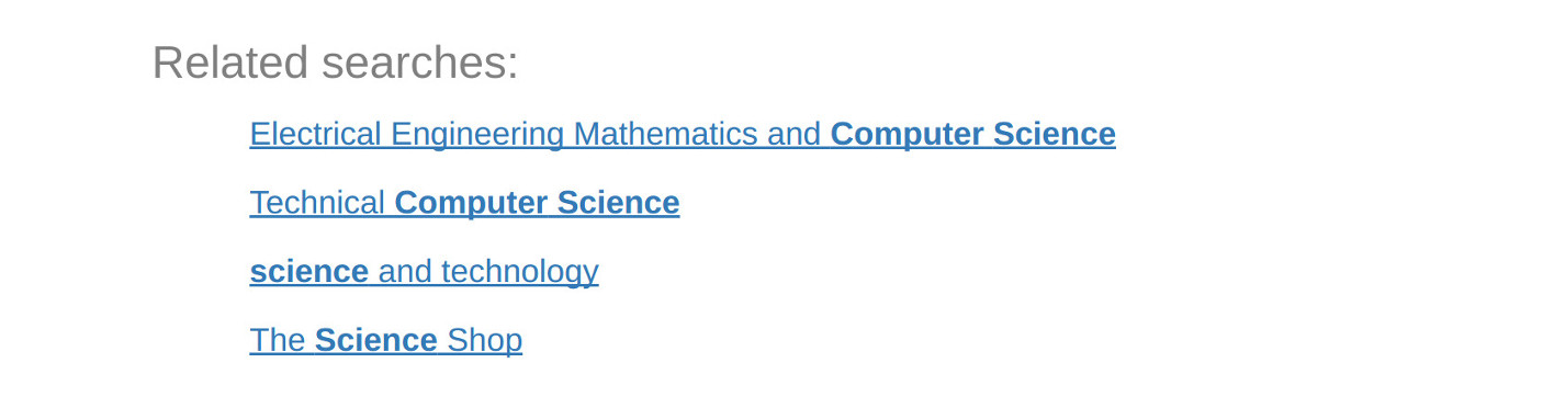 Related queries for 'computer science'